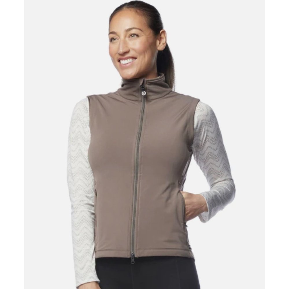 KERRITS  Women's Transition Stretch  Equestrian Riding Fleece Vest Grey M